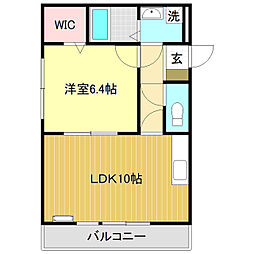 マリベールリーベ 1LDKの間取図画像