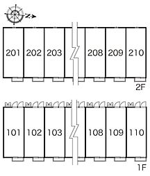レオパレス雅 1Kの間取図画像