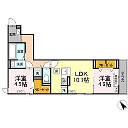 D-ROOM松木A 1階/102