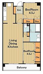 PLENDY相模原清新 2LDKの間取図画像