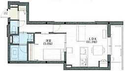 ルミエールレジデンス善福寺 2階1LDKの間取り