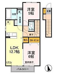 S・V・P・ナイン 2LDKの間取図画像