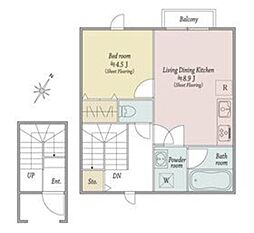 kukkula kuriya 1LDKの間取図画像