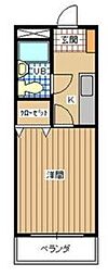 ロイヤルハイツ堀之内 1Kの間取図画像