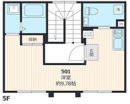 AMFC RESIDENCE SHIMO-OCHIAI ワンルームの間取図画像