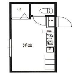 フォーチュンハウス ワンルームの間取図画像