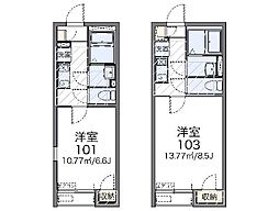 レオネクストアルソーレ 1Kの間取図画像