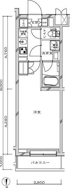 ルーブル聖蹟桜ヶ丘 205｜東京都多摩市一ノ宮２丁目(賃貸マンション1K・2階・26.10㎡)の写真 その2