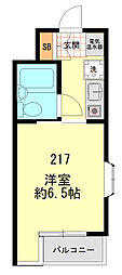 日神パレス戸塚 1Kの間取図画像
