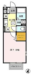 ヴェルデ 1Kの間取図画像