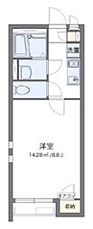 クレイノコンフォーティア末広 1Kの間取図画像