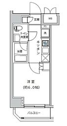 Risingplace綾瀬三番館 1Kの間取図画像