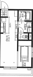 リブコート諏訪町 1LDKの間取図画像