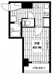 ステージファースト慶應三田 6階1Kの間取り