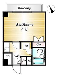 ドルチェ川崎 5階1Kの間取り