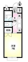ビューライフ美しが丘 1Kの間取図画像