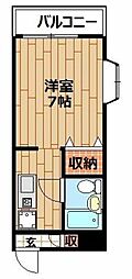 N・Fビル ワンルームの間取図画像