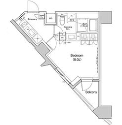 ザ・パークハビオ中野富士見町ガーデン 1Kの間取図画像