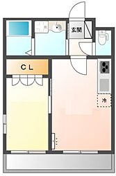 サニーコートシブヤ 1LDKの間取図画像