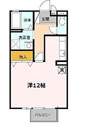 セジュール藤井A ワンルームの間取図画像