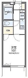 レオパレスプリマヴェーラ 1Kの間取図画像