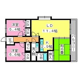 パストラルステージ 3LDKの間取図画像