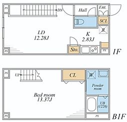 リーガランド文京千石 1LDKの間取図画像