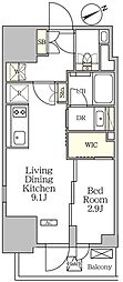 ザ・パークハビオ大森山王 1LDKの間取図画像