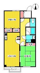 ロイヤル二ノ橋 2LDKの間取図画像