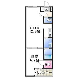 フジパレス市駅北 1LDKの間取図画像