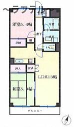 タカーラハーヴェスト弐番館 2LDKの間取図画像
