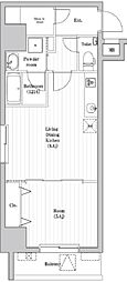 アーバンパーク三ノ輪2 1LDKの間取図画像
