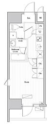 ARKMARK大森町ASYLCOURT 1Kの間取図画像