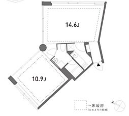 渋谷区東2丁目マンション 2Kの間取図画像