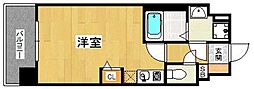 アソシアグロッツォ薬院大通り 9階ワンルームの間取り