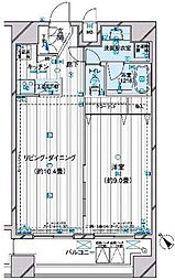 メインステージ王子 1LDKの間取図画像