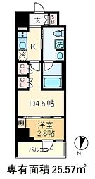 ＡＲＫＭＡＲＫ志茂Ｓｔａ． 9階1DKの間取り