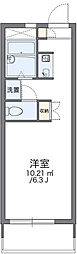 レオパレス谷津 2階1Kの間取り