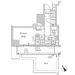 PRIMEART白金台 ワンルームの間取図画像