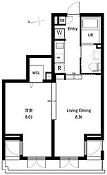 COSMOSREID東高円寺Residence 1LDKの間取図画像