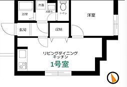 ＺＥＲＤＩＡ綾瀬 4階1LDKの間取り