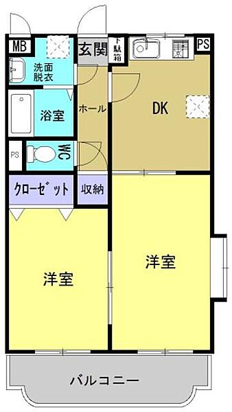 アンシャンテ・Ｎ 305｜宮崎県宮崎市大字島之内(賃貸マンション2DK・3階・48.73㎡)の写真 その2