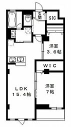 ミヤバビル 2LDKの間取図画像