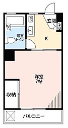 レジデンス府中是政 1Kの間取図画像