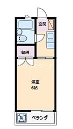 ガーデンハイツ 1Kの間取図画像
