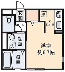 ディアコートYJ ワンルームの間取図画像