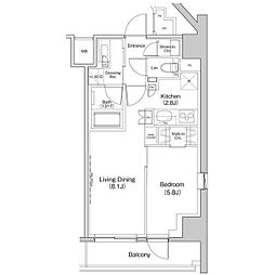 東京メトロ丸ノ内線 中野富士見町駅 徒歩4分の賃貸マンション 12階1LDKの間取り