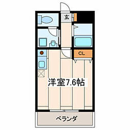 Vertehatayamatms ワンルームの間取図画像