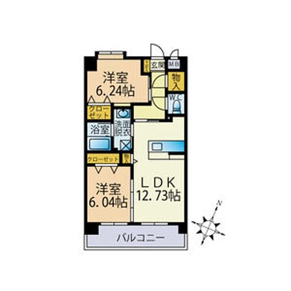 リバレイン 803｜福岡県糸島市潤３丁目(賃貸マンション2LDK・8階・59.22㎡)の写真 その2