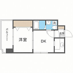 エステート・モア薬院通り 2Kの間取図画像
